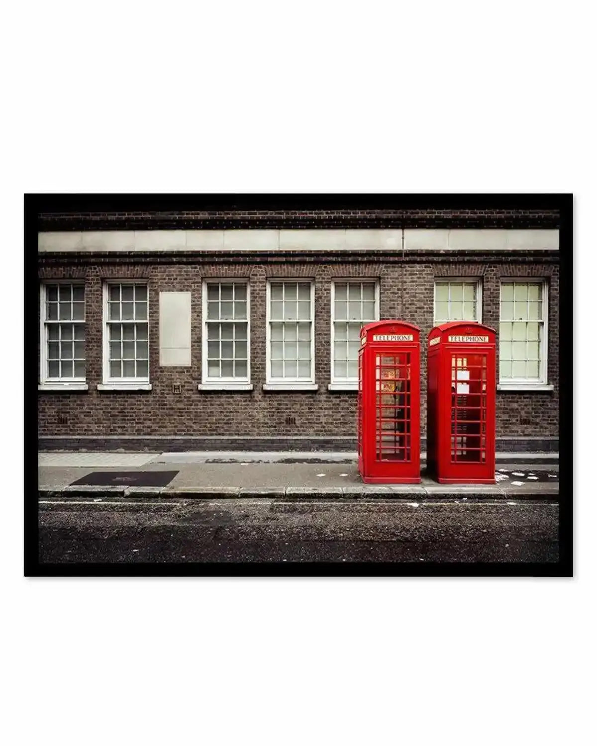 London Phone Booths Art Print from Olive et Oriel where you can shop wallpaper and artworks online