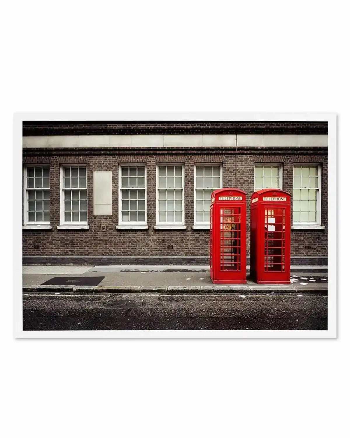 London Phone Booths Art Print from Olive et Oriel where you can shop wallpaper and artworks online
