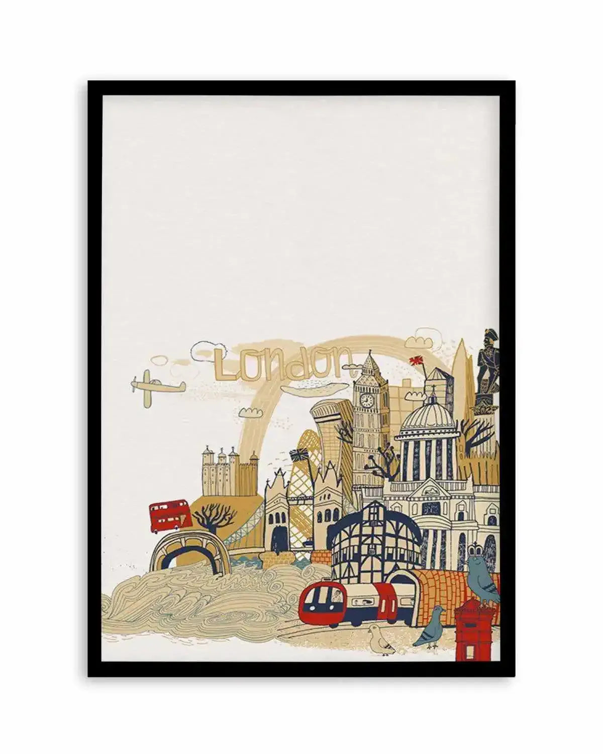 London Town Art Print from Olive et Oriel where you can shop wallpaper and artworks online
