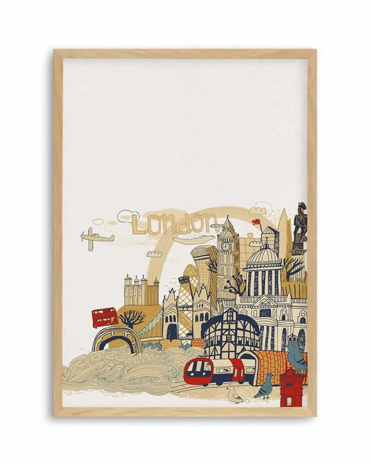 London Town Art Print from Olive et Oriel where you can shop wallpaper and artworks online
