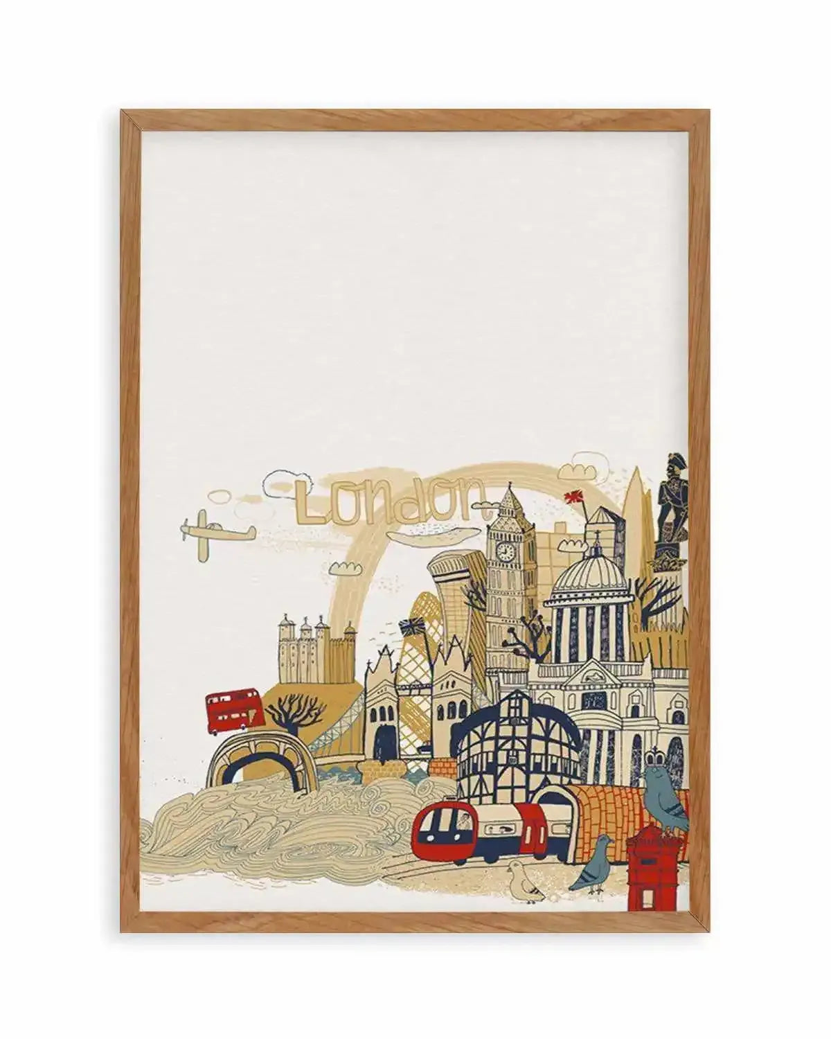 London Town Art Print from Olive et Oriel where you can shop wallpaper and artworks online