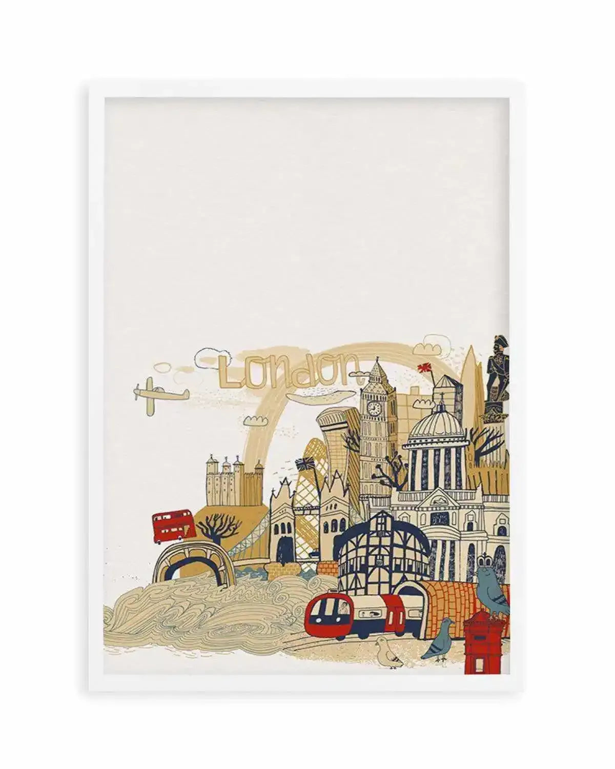 London Town Art Print from Olive et Oriel where you can shop wallpaper and artworks online