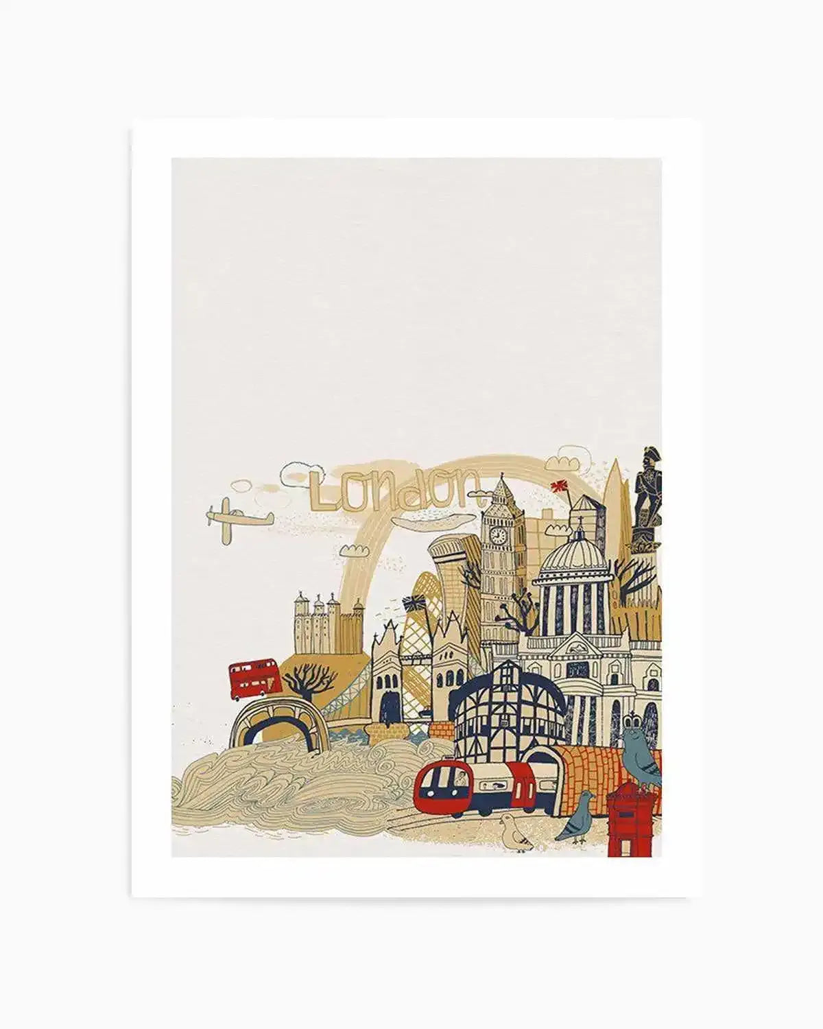 London Town Art Print from Olive et Oriel where you can shop wallpaper and artworks online