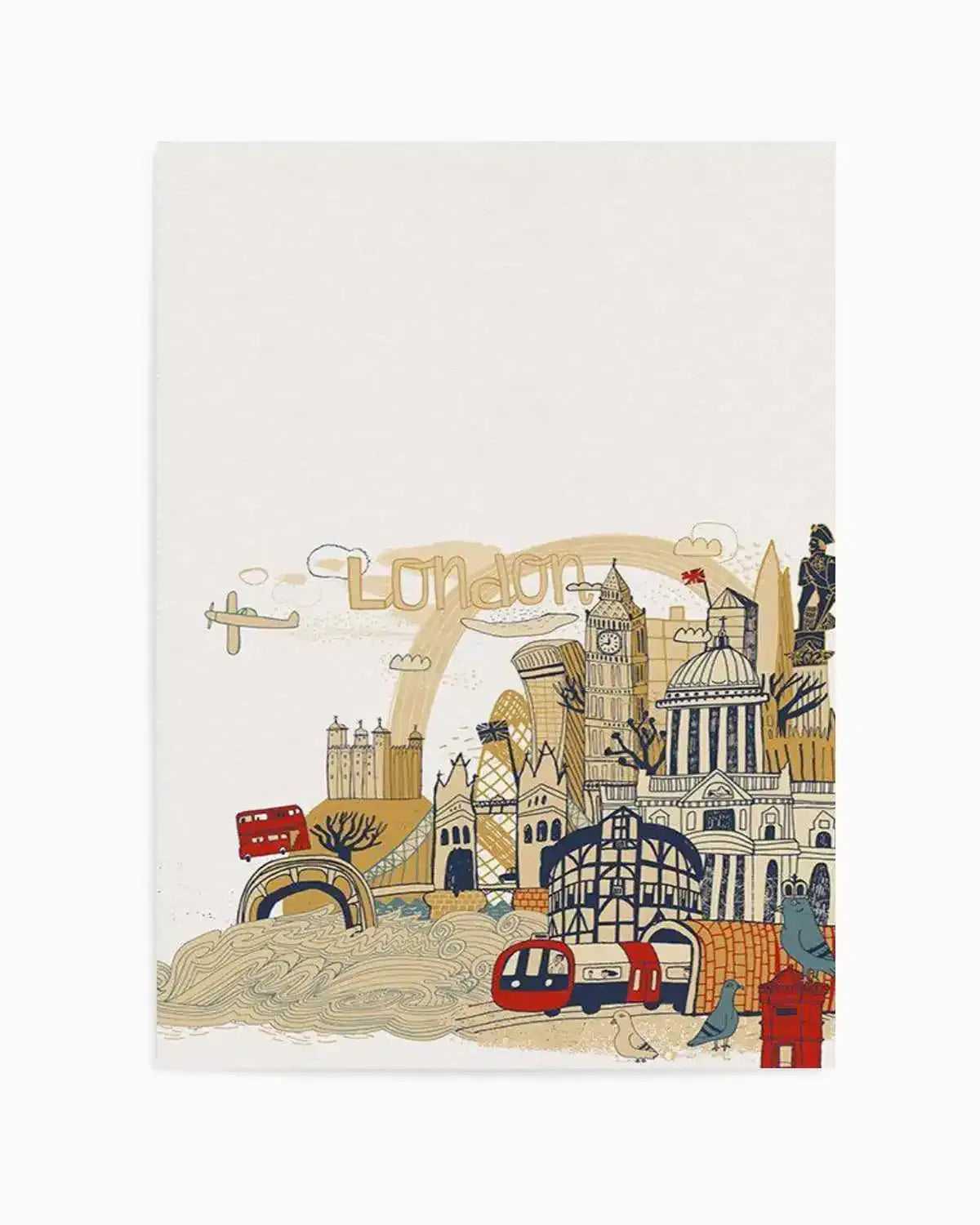 London Town Art Print from Olive et Oriel where you can shop wallpaper and artworks online