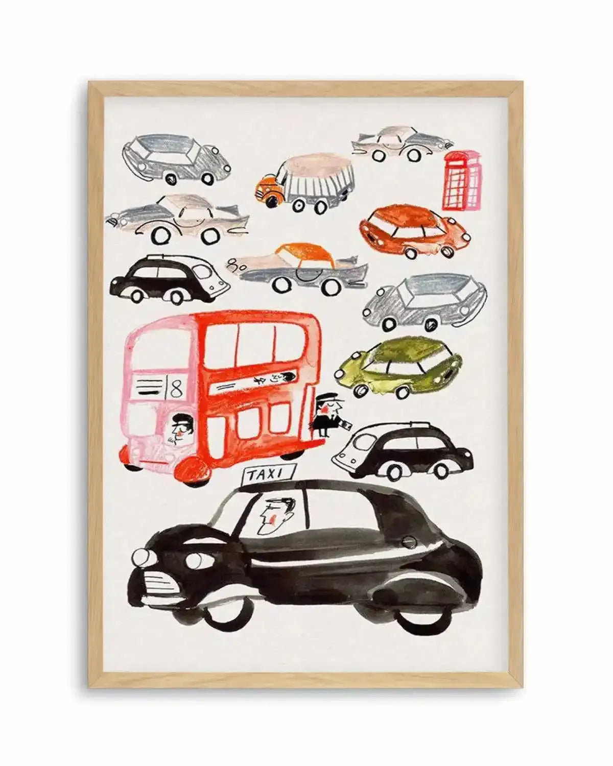 London Traffic Art Print from Olive et Oriel where you can shop wallpaper and artworks online