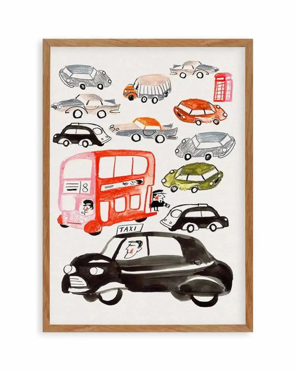 London Traffic Art Print from Olive et Oriel where you can shop wallpaper and artworks online