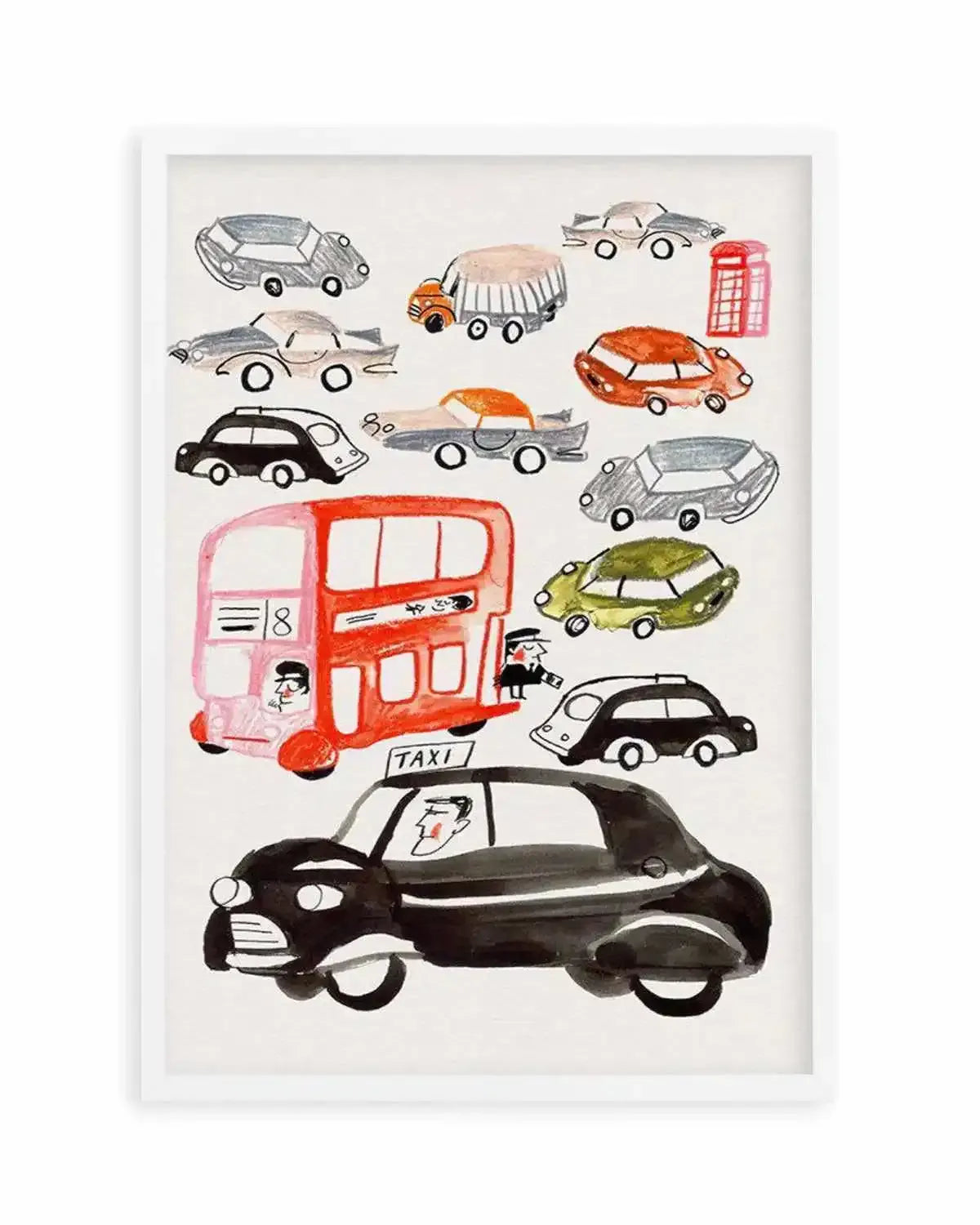 London Traffic Art Print from Olive et Oriel where you can shop wallpaper and artworks online