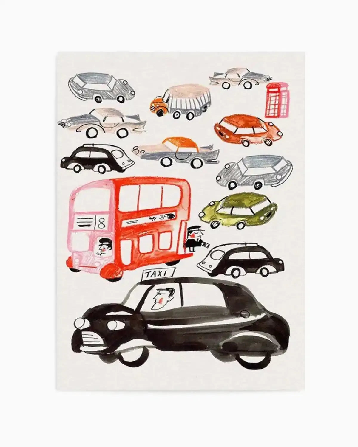 London Traffic Art Print from Olive et Oriel where you can shop wallpaper and artworks online