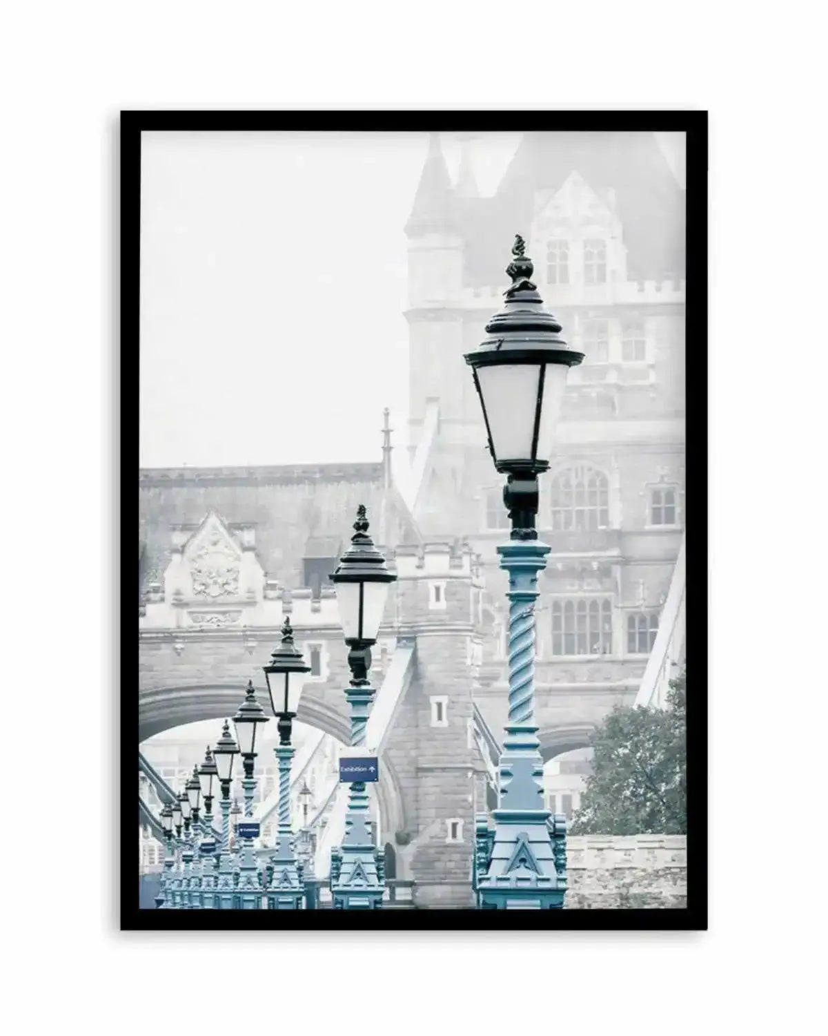 London 'Blue Lights' Art Print from Olive et Oriel where you can shop wallpaper and artworks online
