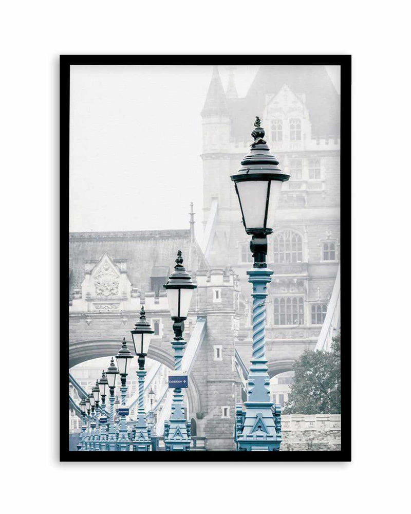London 'Blue Lights' Art Print