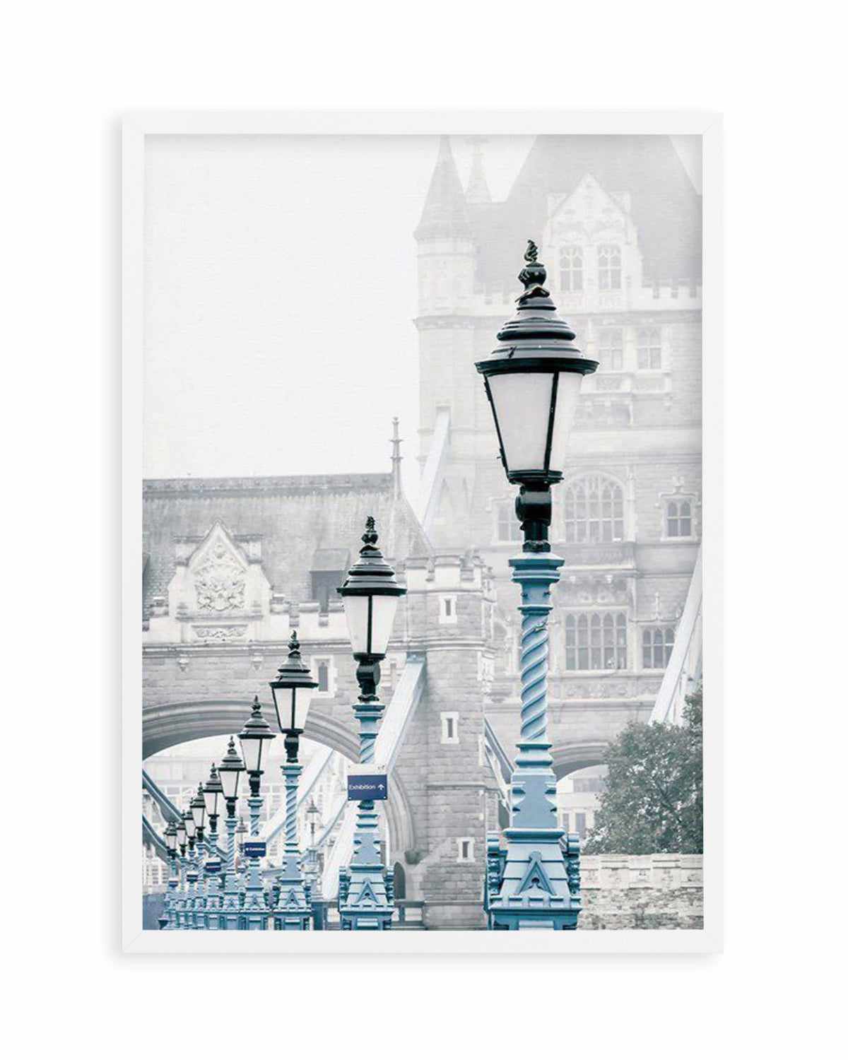 London 'Blue Lights' Art Print