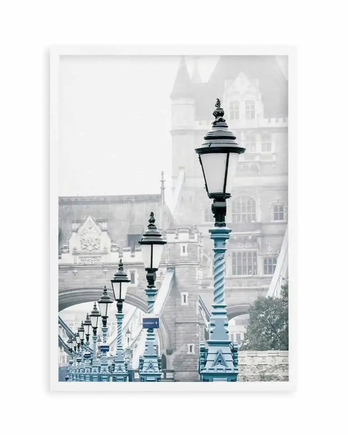 London 'Blue Lights' Art Print from Olive et Oriel where you can shop wallpaper and artworks online