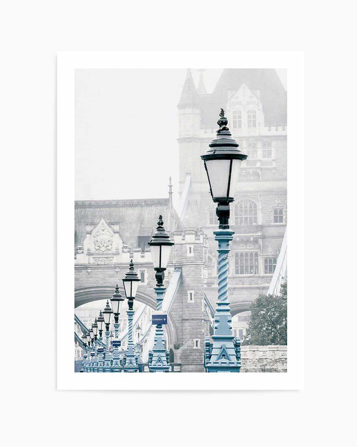 London 'Blue Lights' Art Print