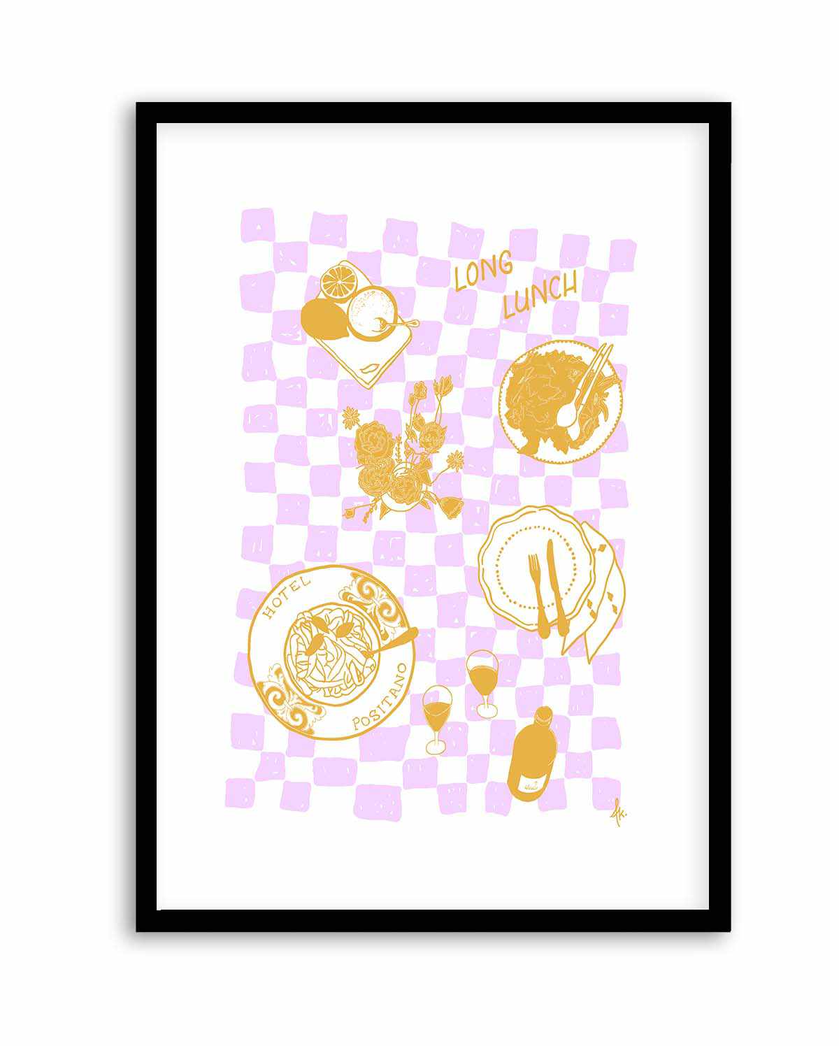 Long Lunch Golden Purple by Anne Korako | Art Print