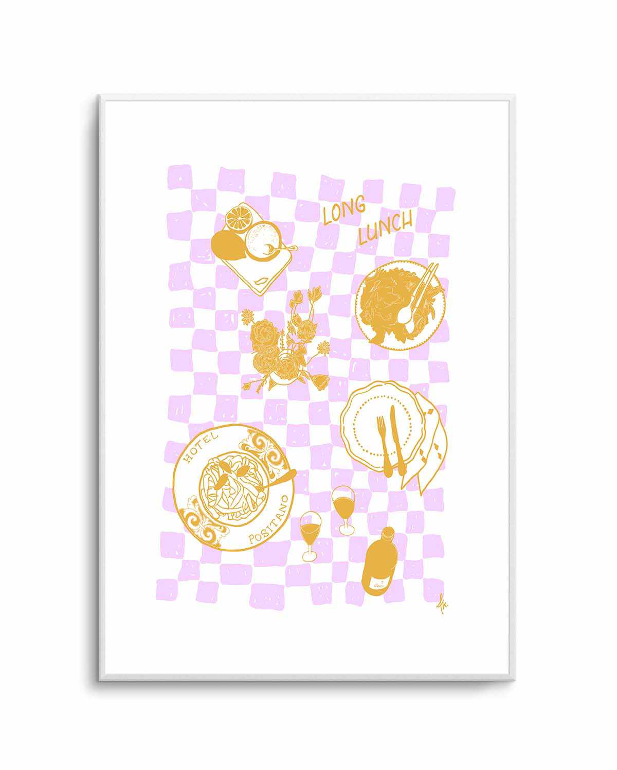 Long Lunch Golden Purple by Anne Korako | Art Print