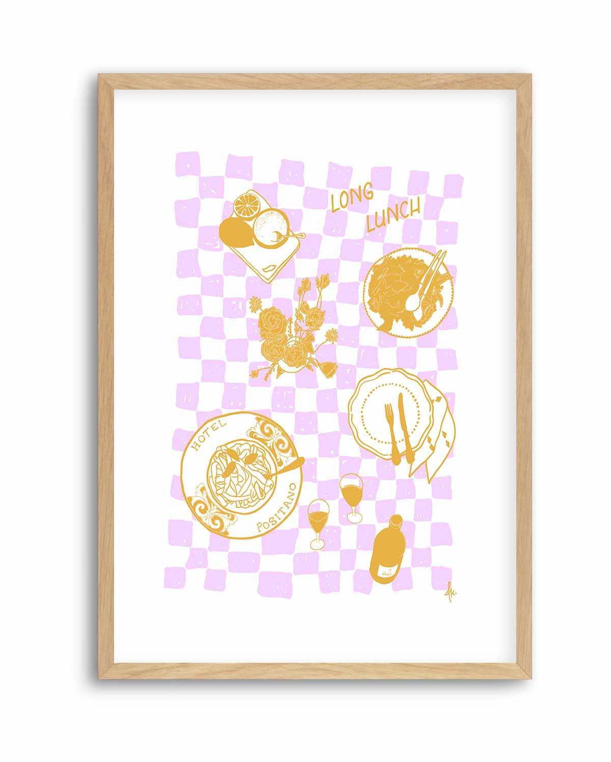 Long Lunch Golden Purple by Anne Korako | Art Print