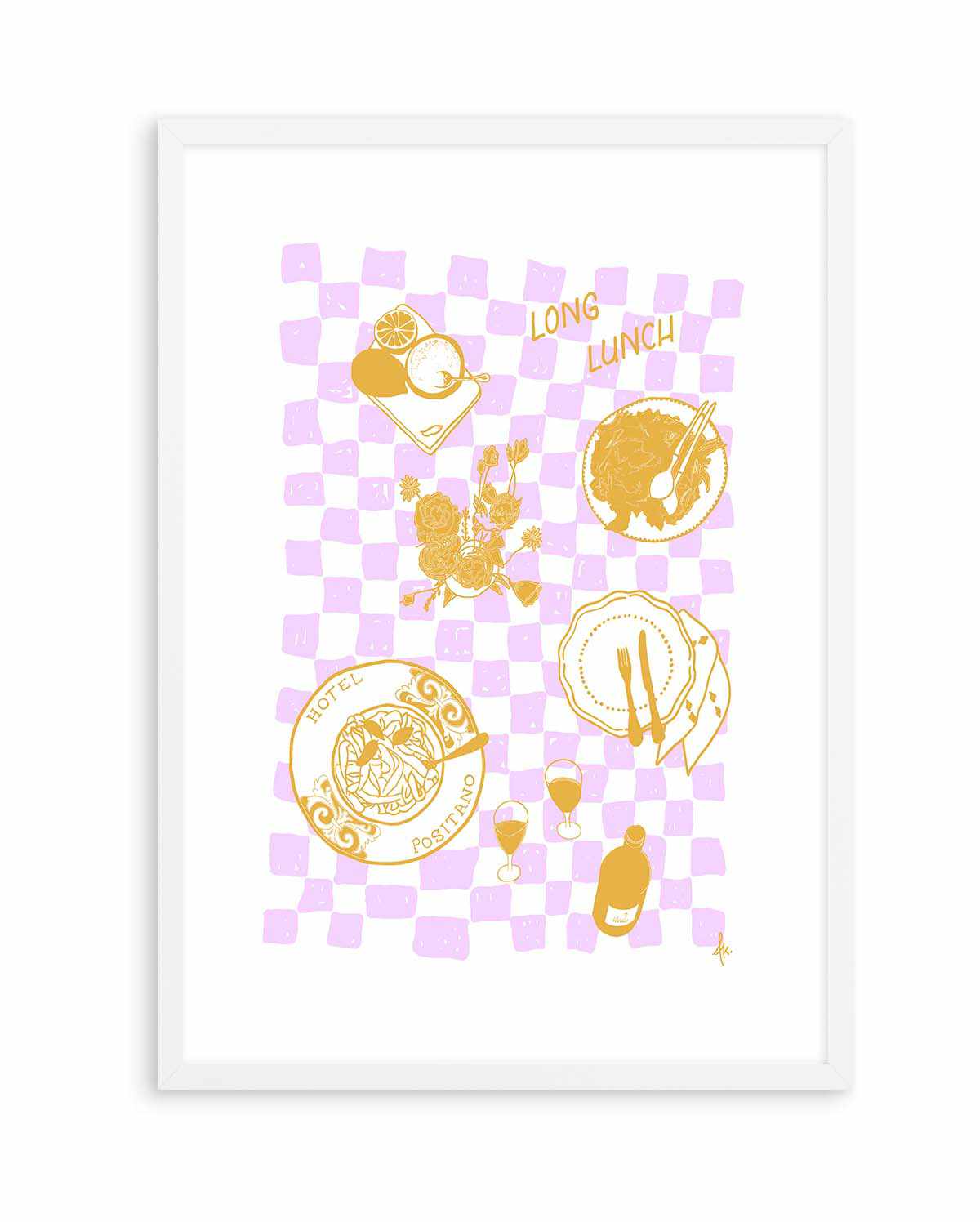 Long Lunch Golden Purple by Anne Korako | Art Print