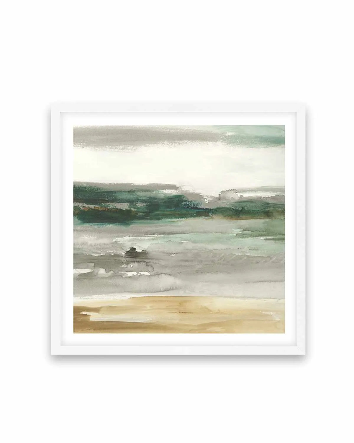 Look Out I Art Print-PRINT-Order sage mint green framed abstract painting wall art prints online with Olive et Oriel Australia