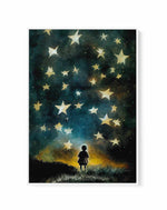 Look to the stars By Treechild | Framed Canvas Art Print