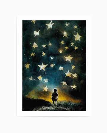 Look to the stars By Treechild | Art Print from Olive et Oriel where you can shop wallpaper and artworks online