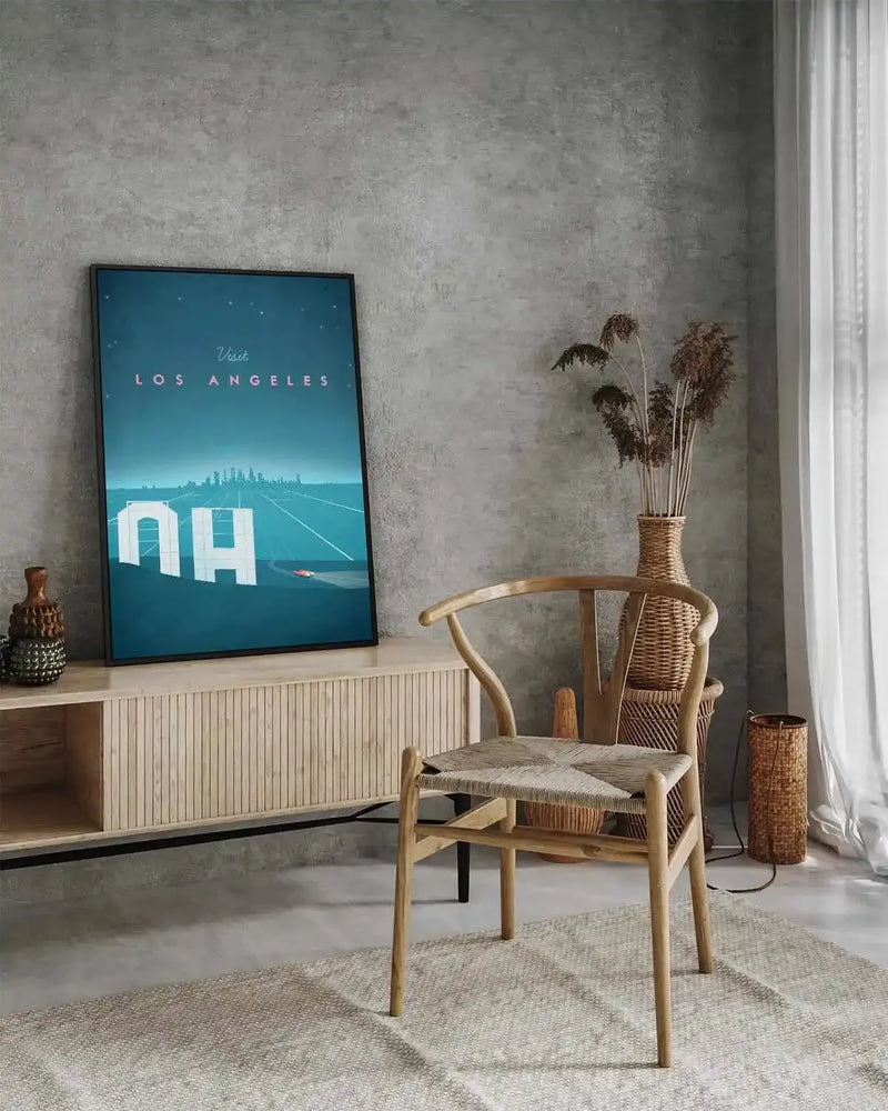 Los Angeles by Henry Rivers | Framed Canvas Art Print from Olive et Oriel where you can shop wallpaper and artworks online