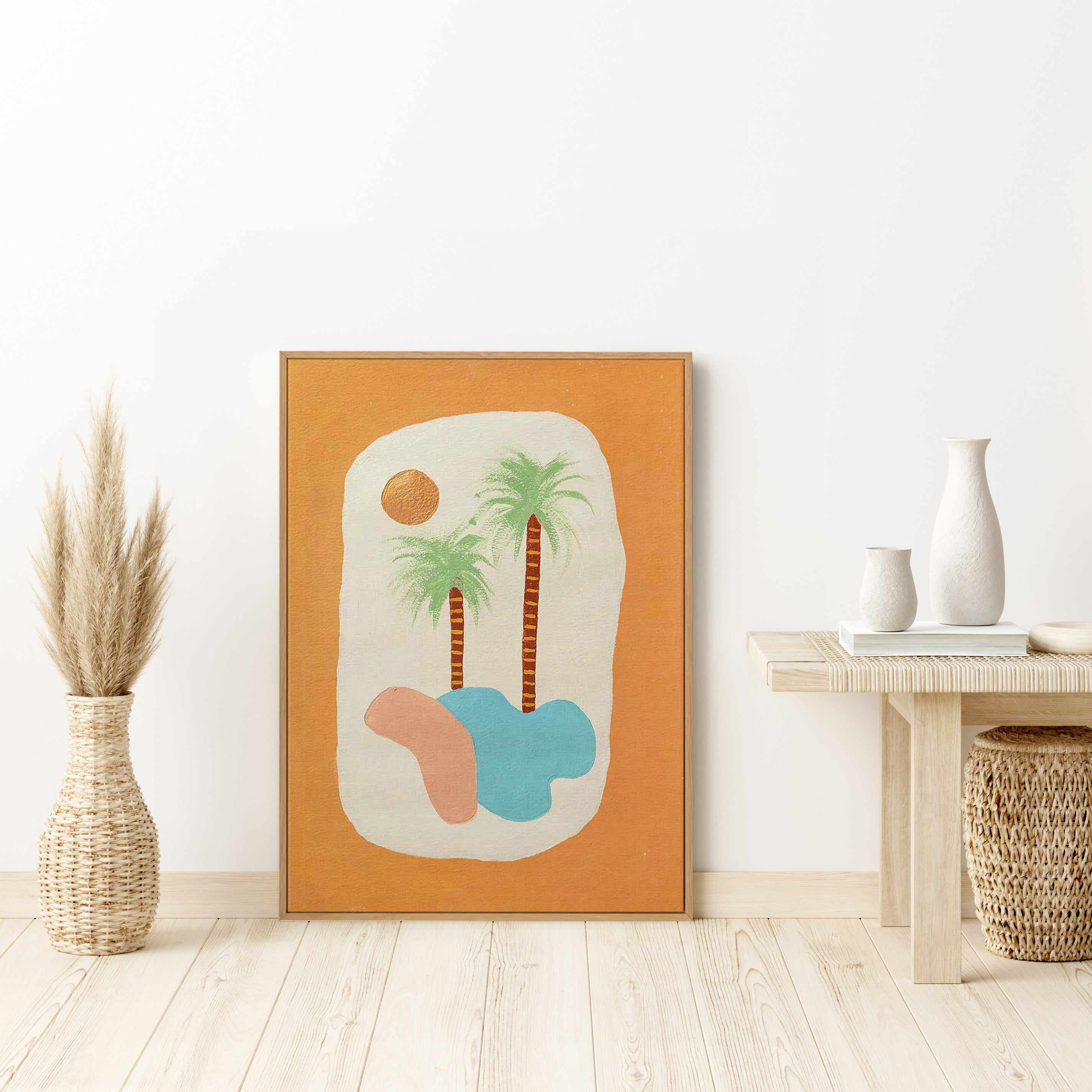 Los Palmas by Britney Turner | Framed Canvas Art Print