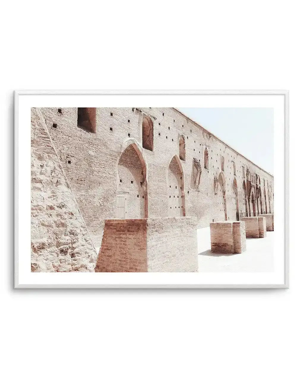 Lost City | Marrakech Art Print-Shop Australian Art Prints Online with Olive et Oriel - Our collection of Moroccan art prints offer unique wall art including moroccan arches and pink morocco doors of marrakech - this collection will add soft feminine colour to your walls and some may say bohemian style. These traditional morocco landscape photography includes desert scenes of palm trees and camel art prints - there is art on canvas and extra large wall art with fast, free shipping across Austral