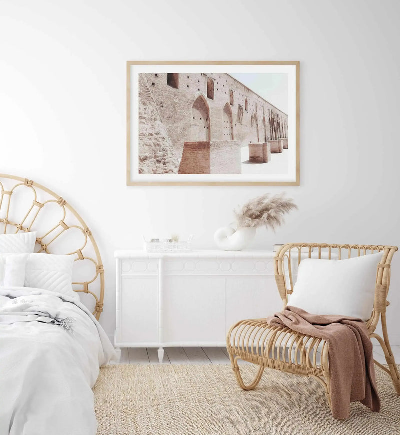 Lost City | Marrakech Art Print-Shop Australian Art Prints Online with Olive et Oriel - Our collection of Moroccan art prints offer unique wall art including moroccan arches and pink morocco doors of marrakech - this collection will add soft feminine colour to your walls and some may say bohemian style. These traditional morocco landscape photography includes desert scenes of palm trees and camel art prints - there is art on canvas and extra large wall art with fast, free shipping across Austral