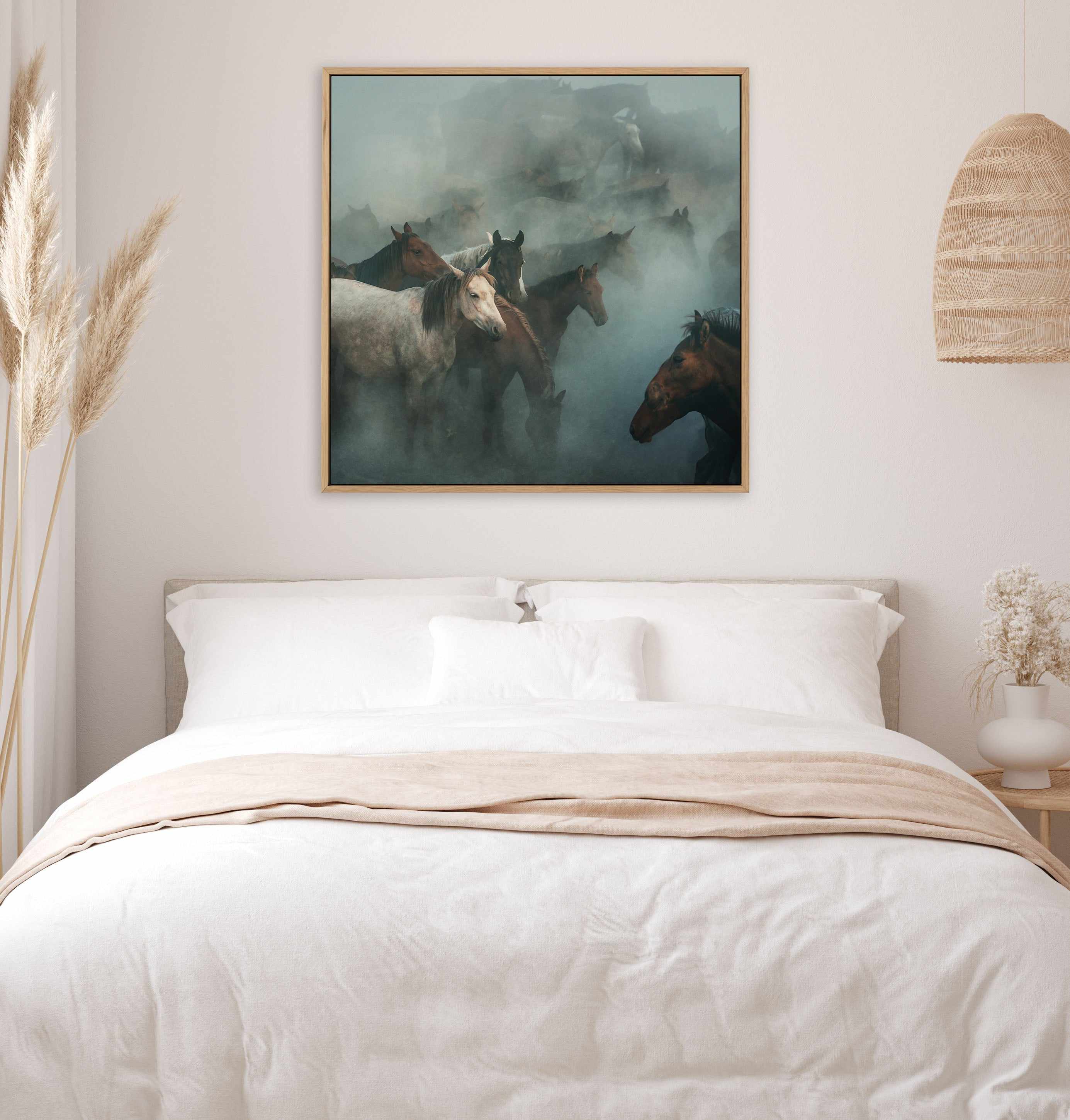 Lost Horses By Huseyin Taskin | Framed Canvas Art Print