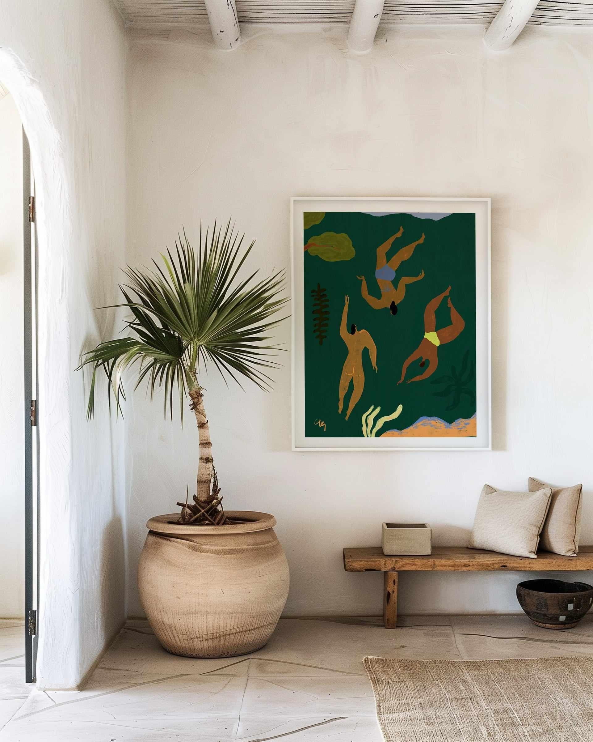 Lost in Green by Arty Guava | Art Print from Olive et Oriel where you can shop wallpaper and artworks online