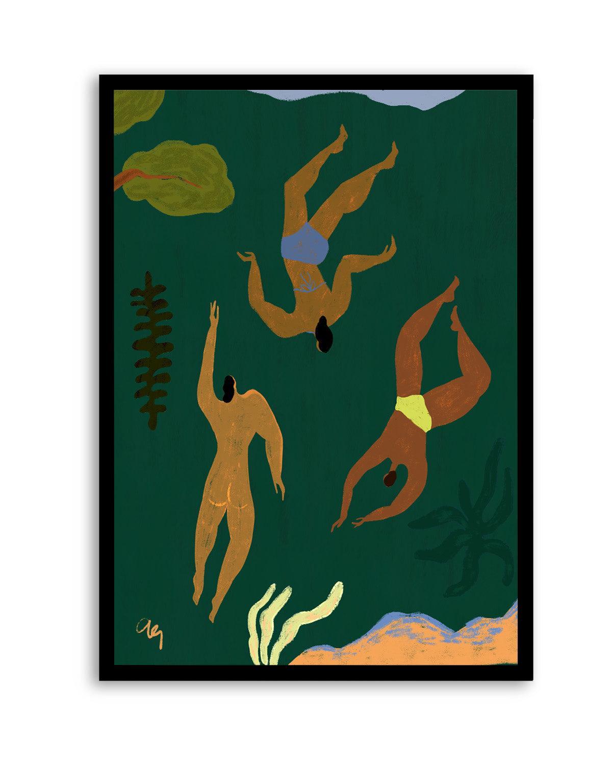 Lost in Green by Arty Guava | Art Print from Olive et Oriel where you can shop wallpaper and artworks online