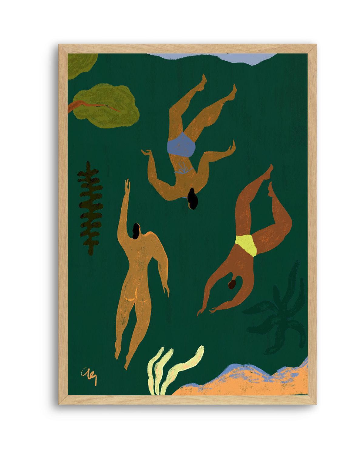 Lost in Green by Arty Guava | Art Print from Olive et Oriel where you can shop wallpaper and artworks online