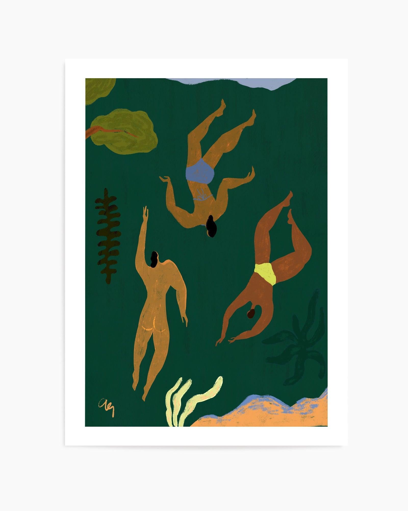 Lost in Green by Arty Guava | Art Print from Olive et Oriel where you can shop wallpaper and artworks online
