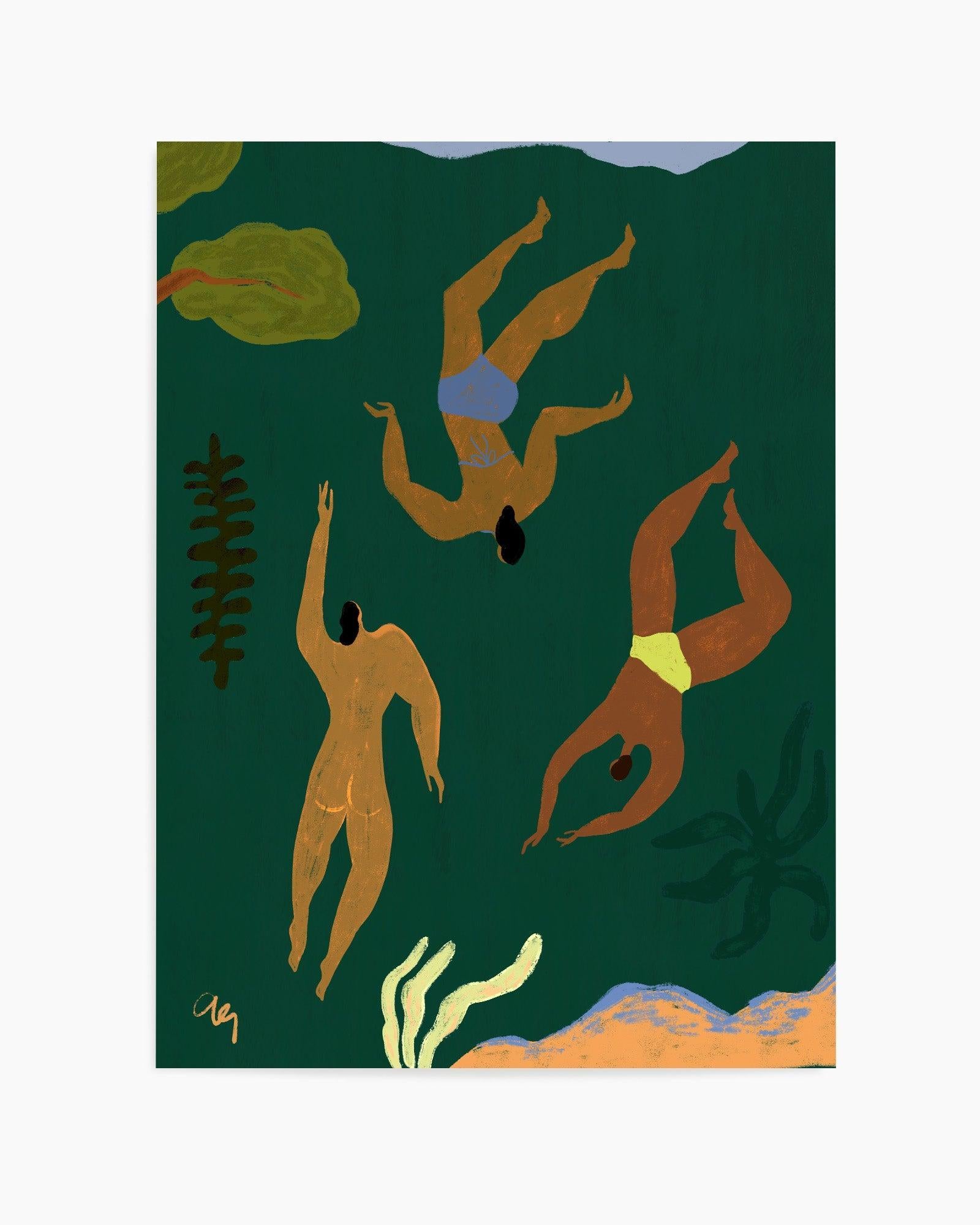 Lost in Green by Arty Guava | Art Print from Olive et Oriel where you can shop wallpaper and artworks online