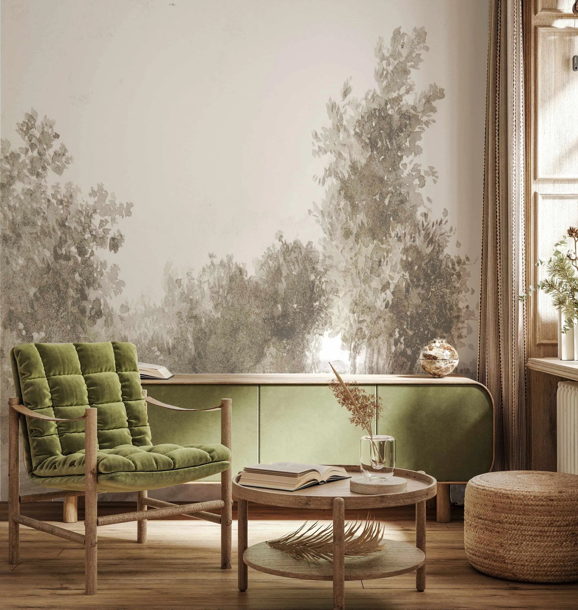 Lost in The Fields Wallpaper Mural from Olive et Oriel where you can shop wallpaper and artworks online