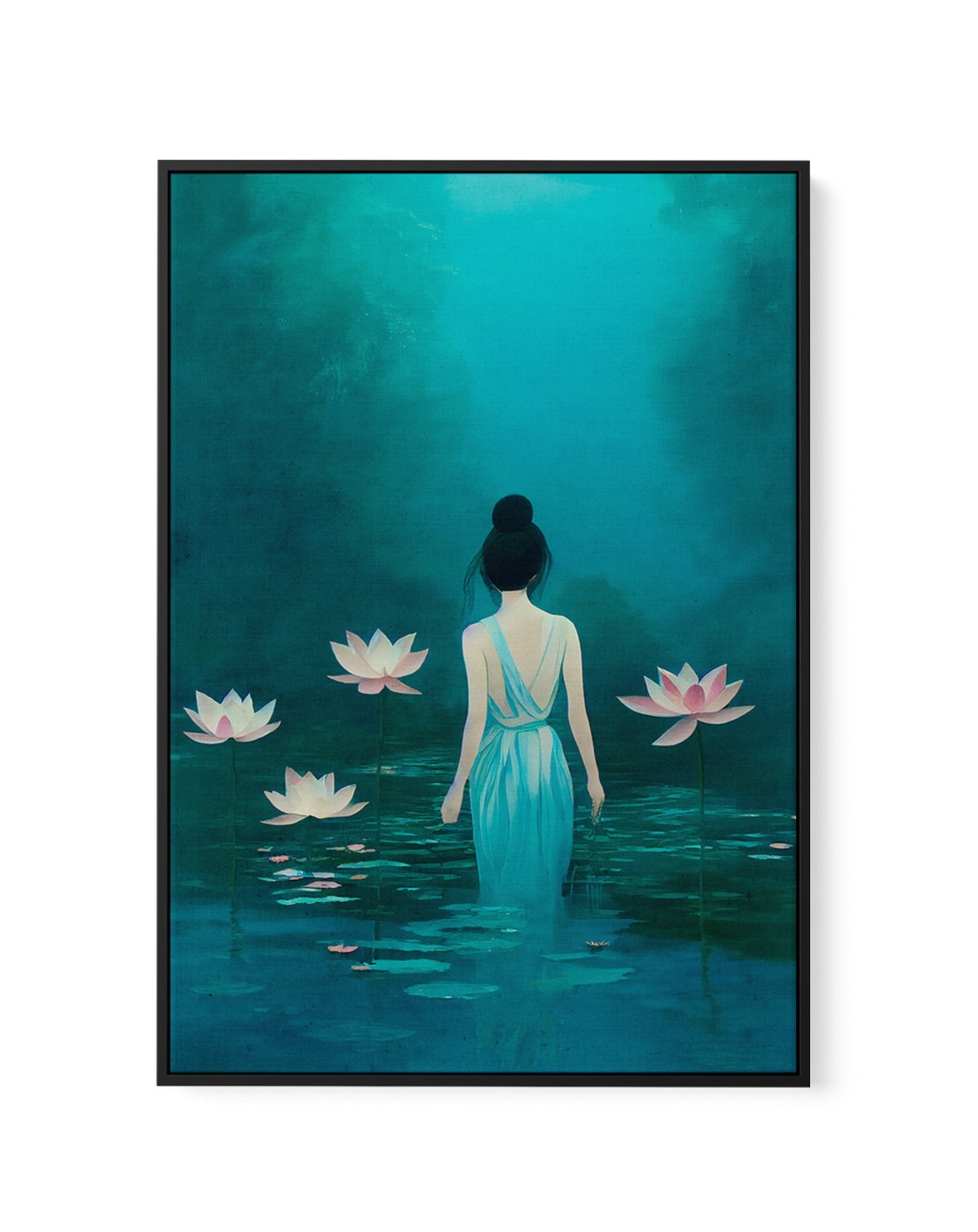 Lotus Dreaming by Treechild | Framed Canvas Art Print