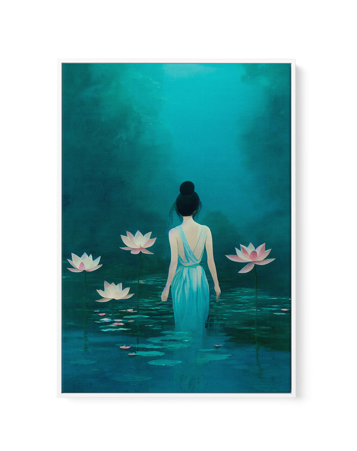 Lotus Dreaming by Treechild | Framed Canvas Art Print
