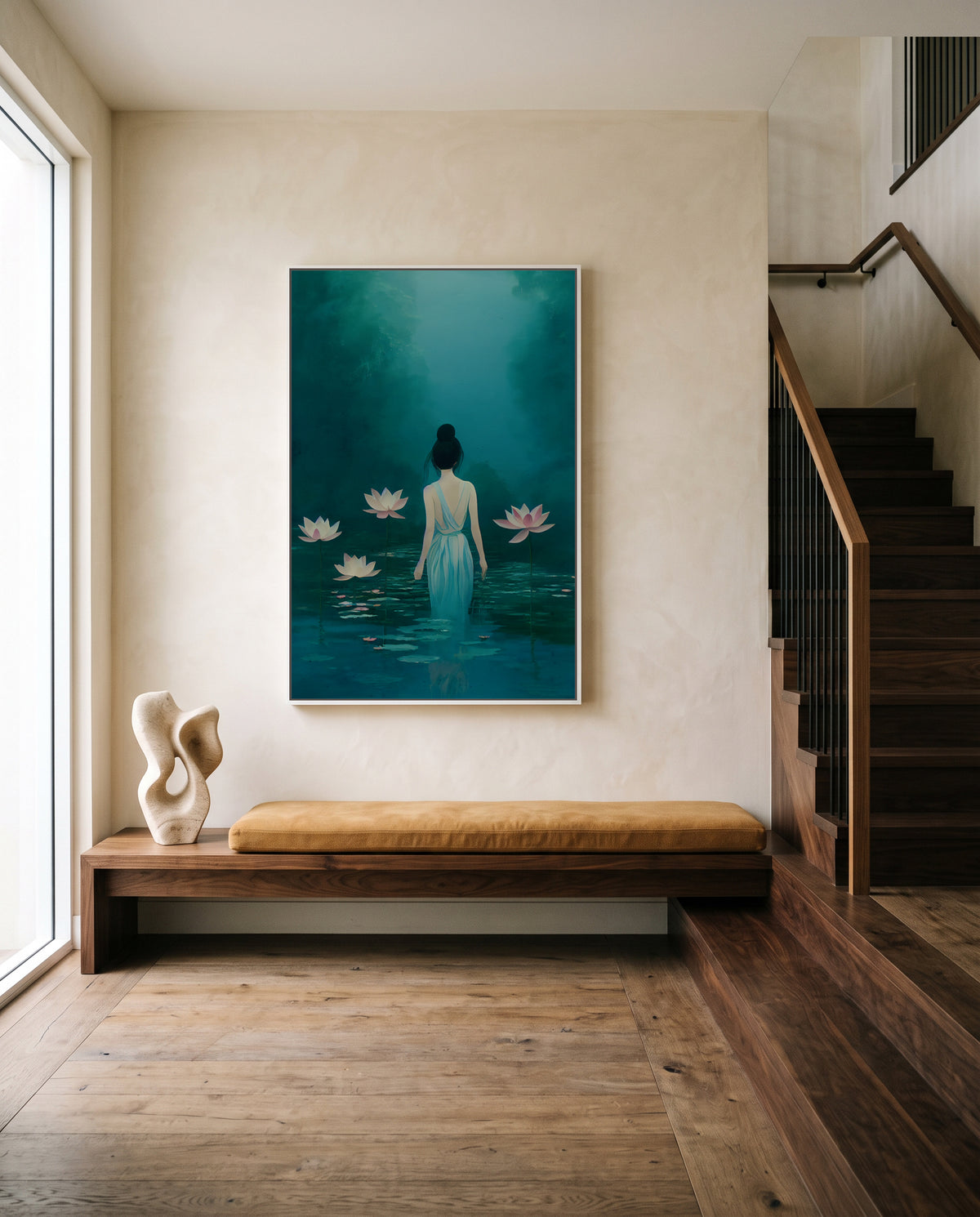 Lotus Dreaming by Treechild | Framed Canvas Art Print
