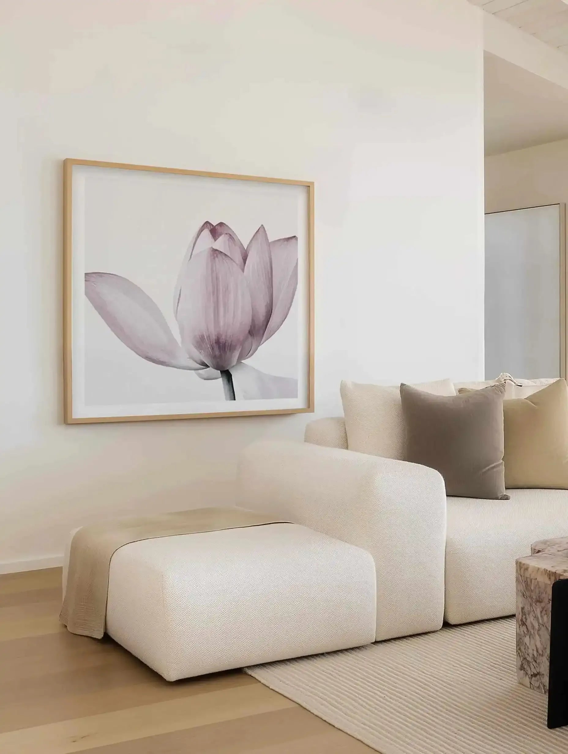Lotus I | Square Art Print from Olive et Oriel where you can shop wallpaper and artworks online