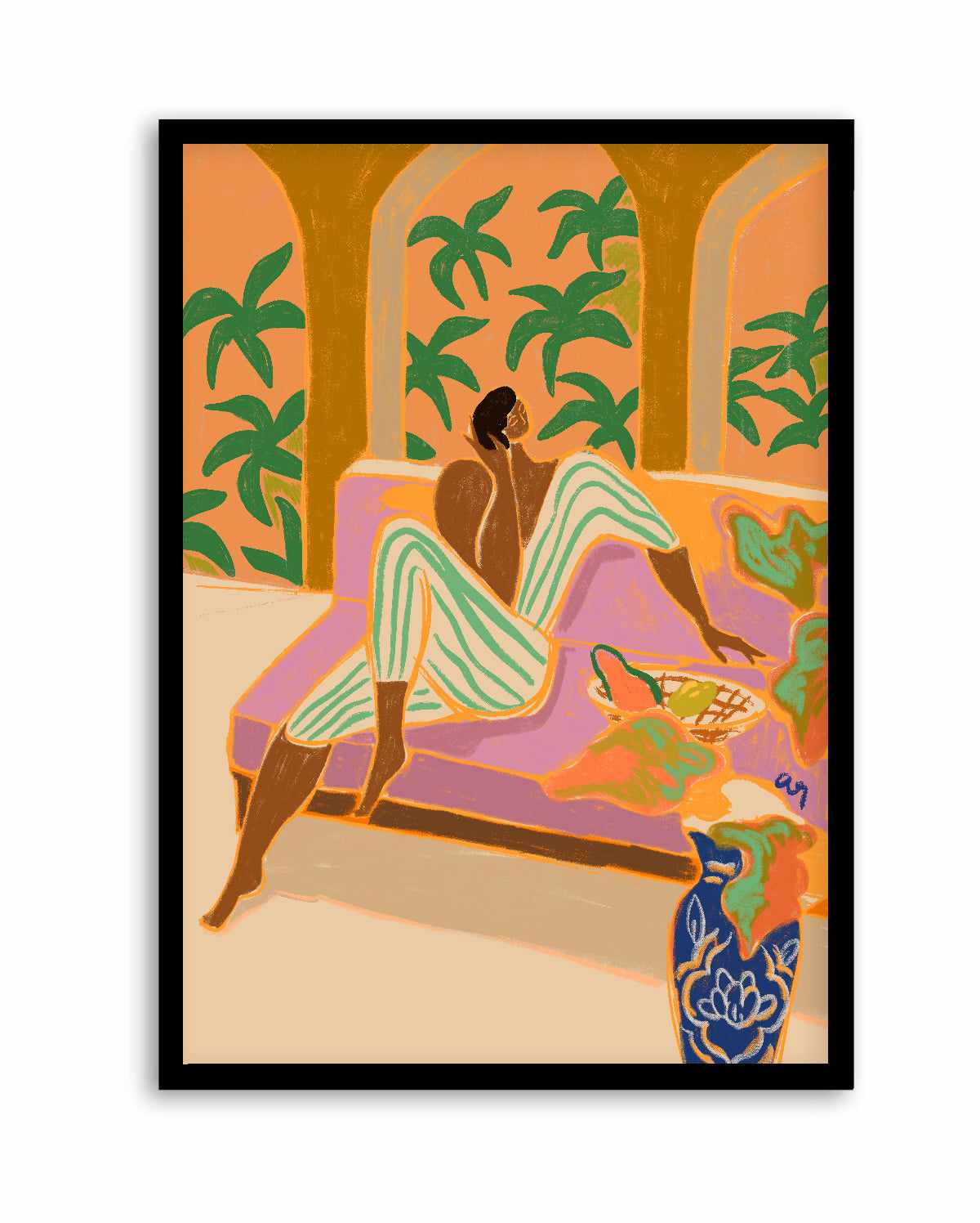 Lounging at Twilight by Arty Guava | Art Print