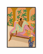 Lounging at Twilight by Arty Guava | Framed Canvas Art Print