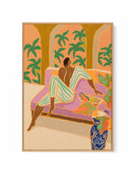 Lounging at Twilight by Arty Guava | Framed Canvas Art Print