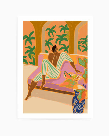 Lounging at Twilight by Arty Guava | Art Print from Olive et Oriel where you can shop wallpaper and artworks online
