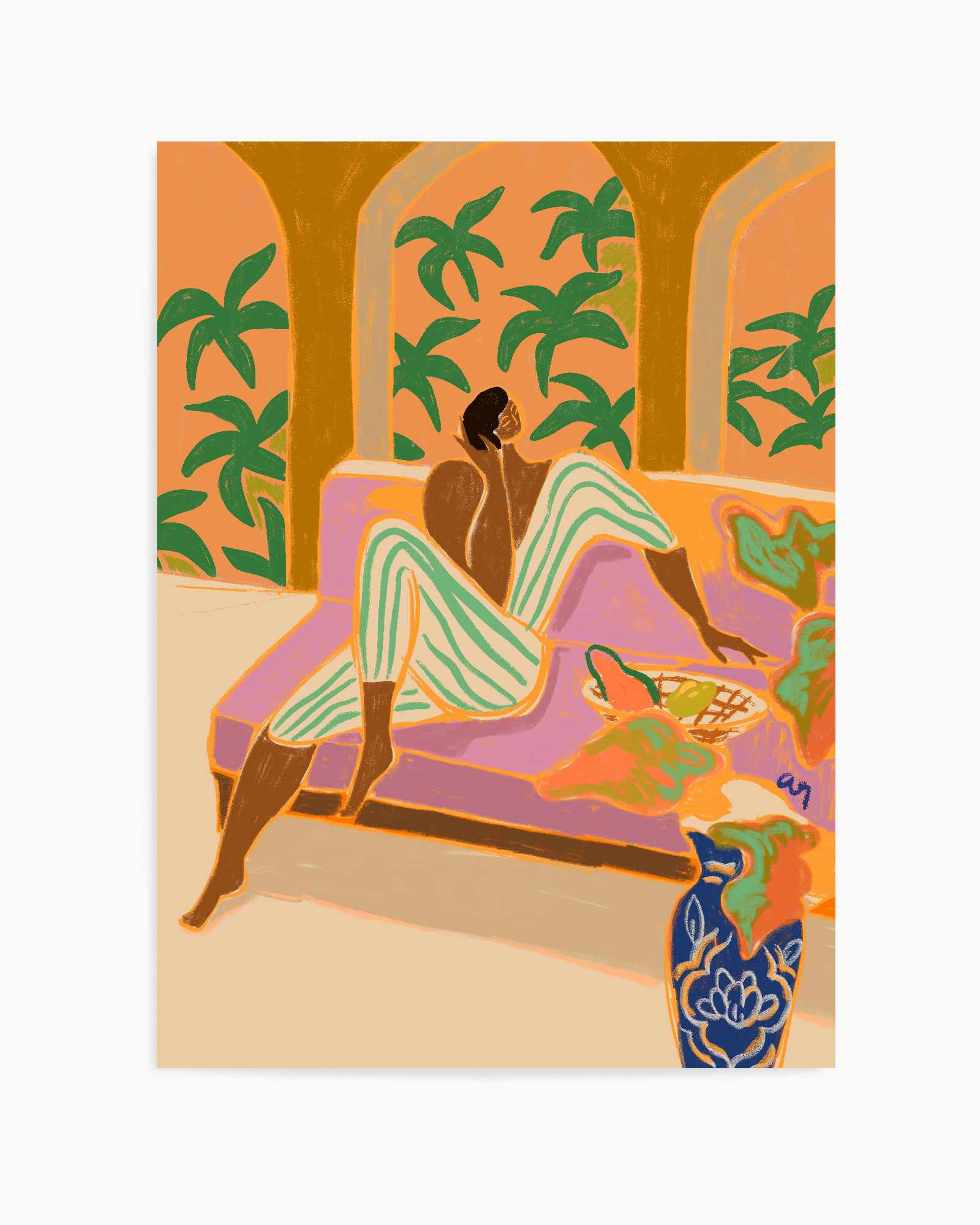 Lounging at Twilight by Arty Guava | Art Print