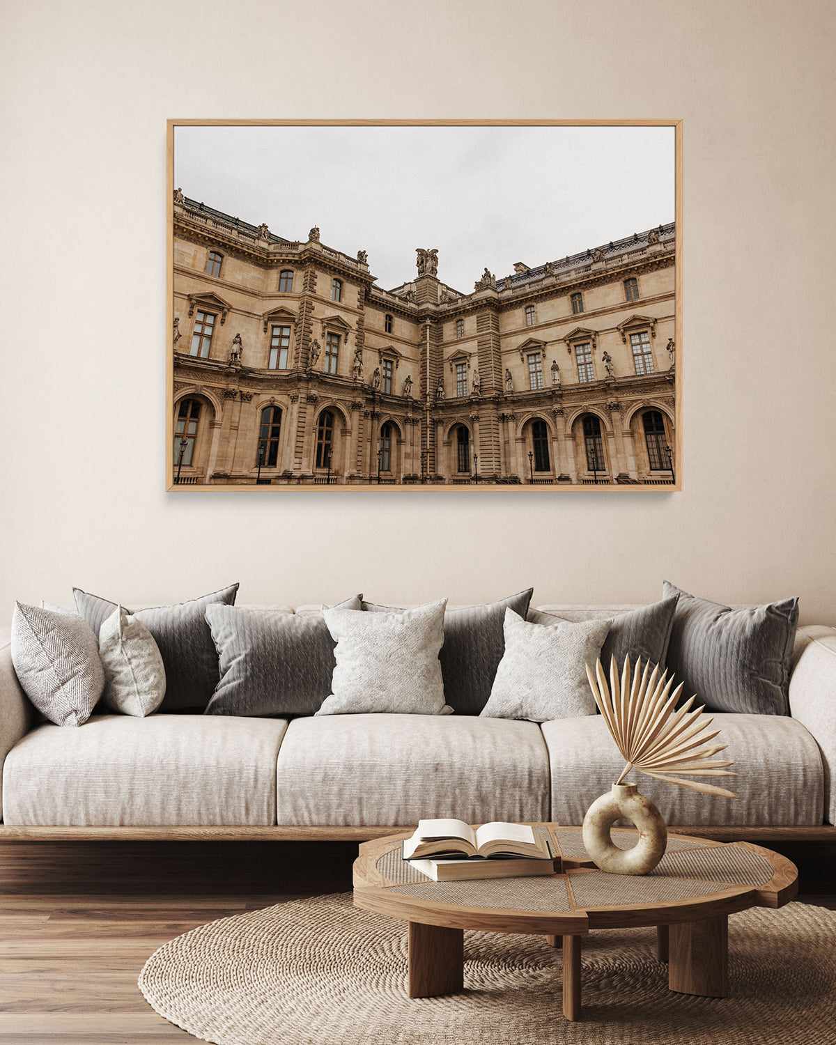 Louvre Architecture by Jovani Demetrie | Framed Canvas Art Print