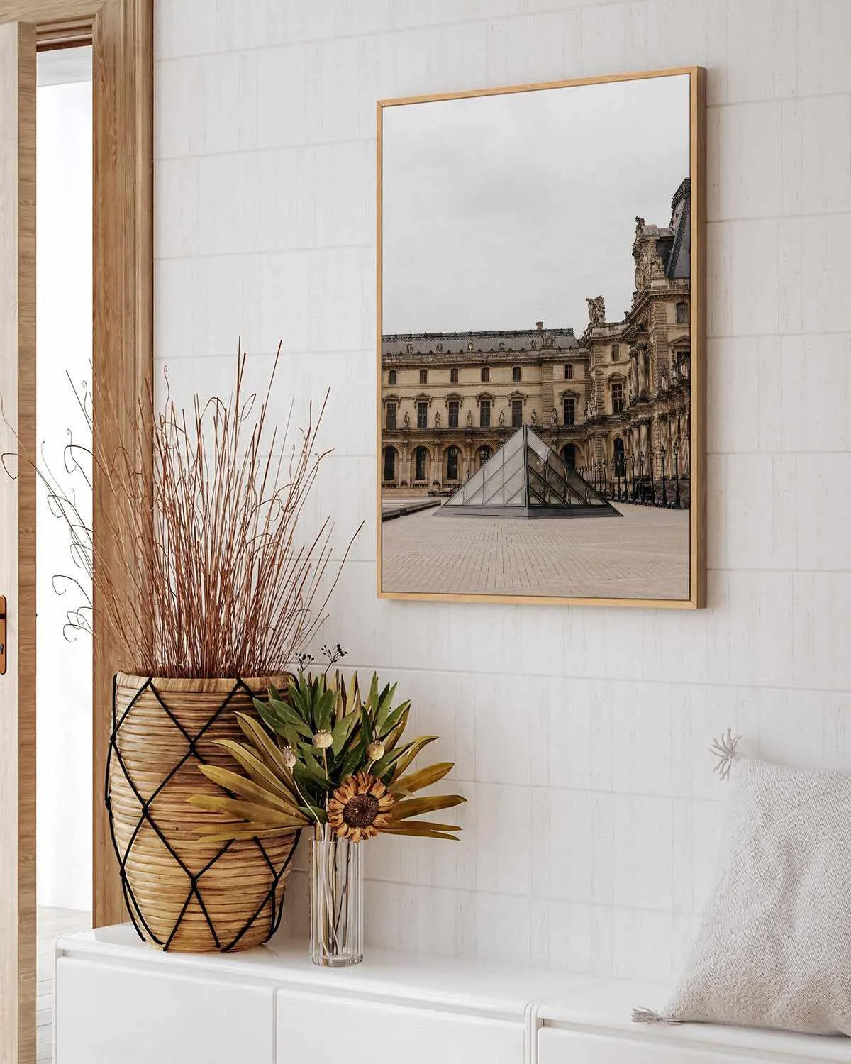 Louvre Glass by Jovani Demetrie | Framed Canvas Art Print from Olive et Oriel where you can shop wallpaper and artworks online