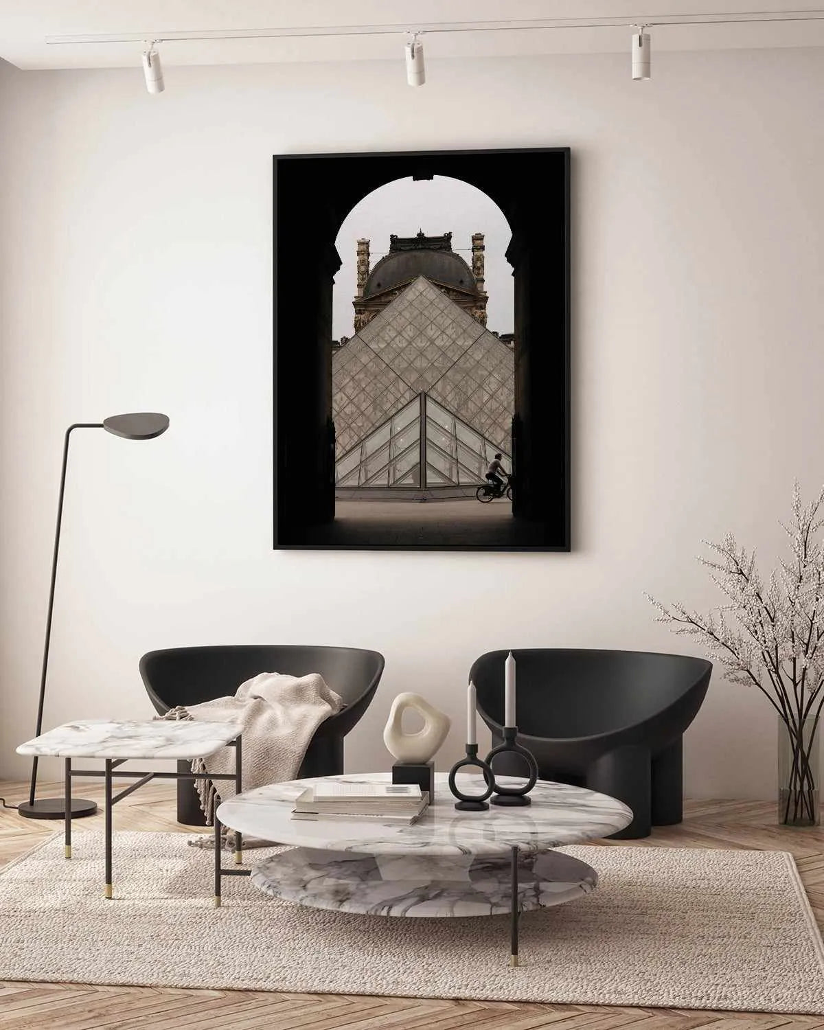 Louvre in Arch by Jovani Demetrie | Framed Canvas Art Print from Olive et Oriel where you can shop wallpaper and artworks online