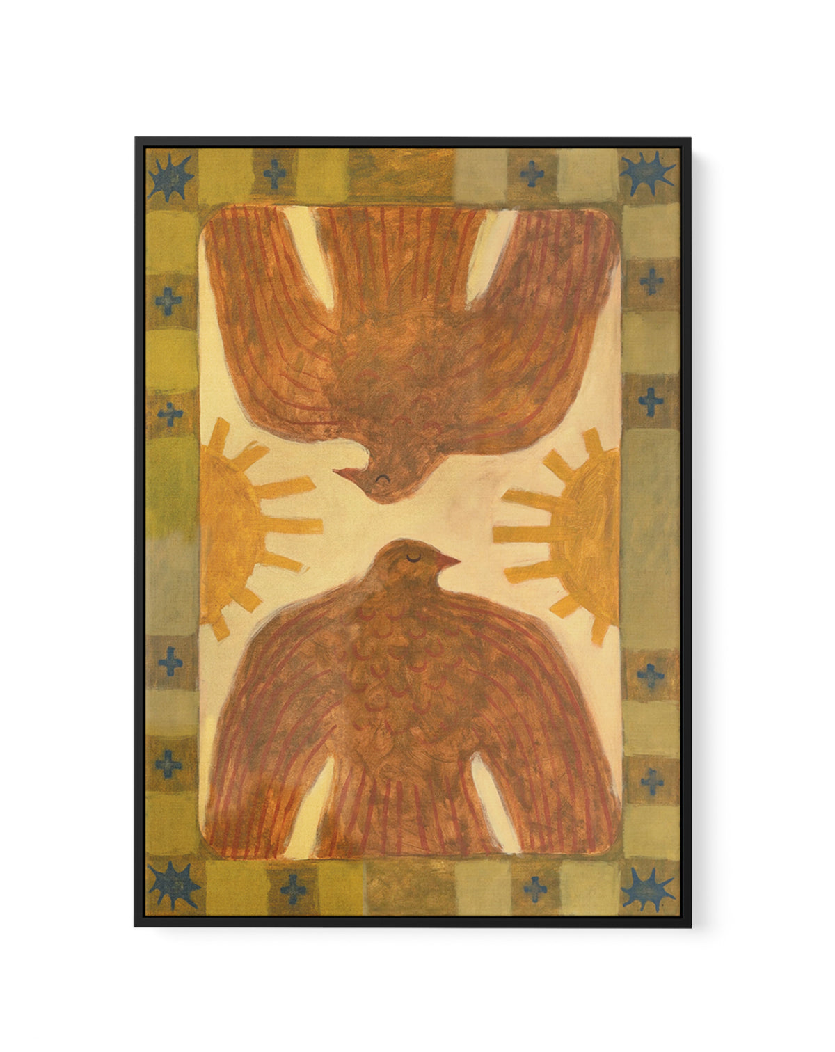 Love Birds by Erin Champ | Framed Canvas Art Print
