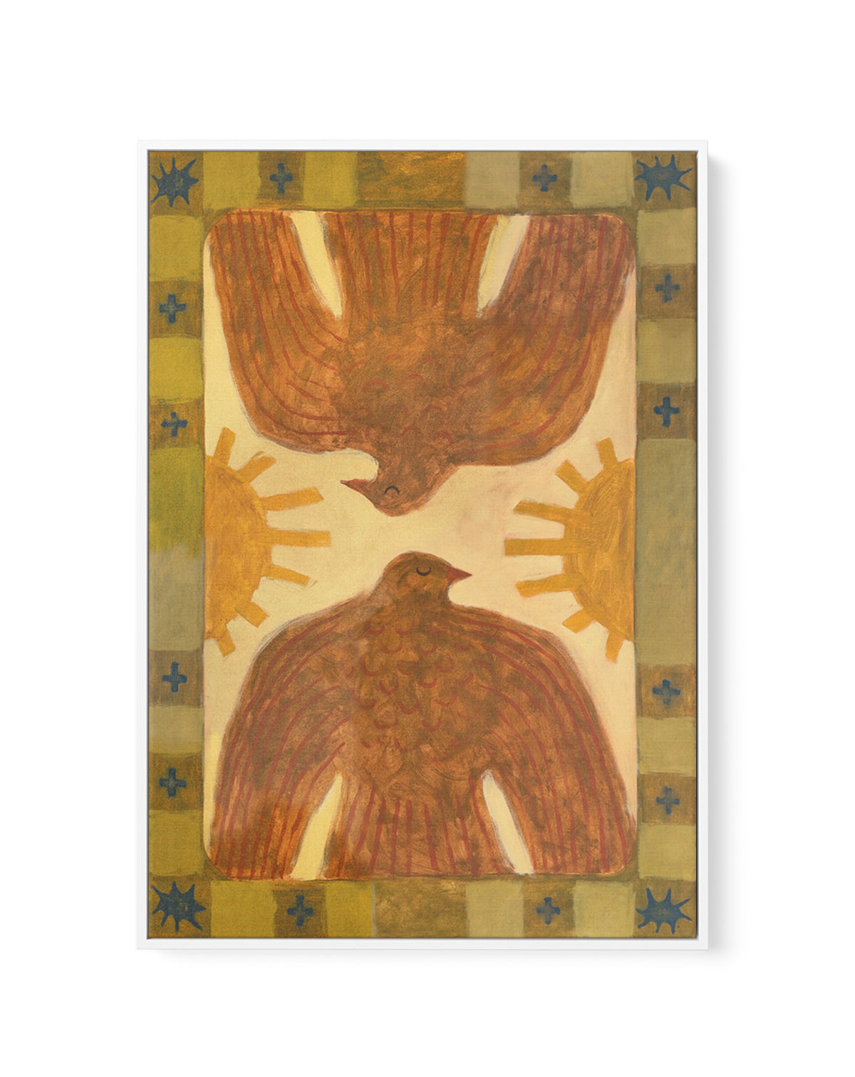 Love Birds by Erin Champ | Framed Canvas Art Print