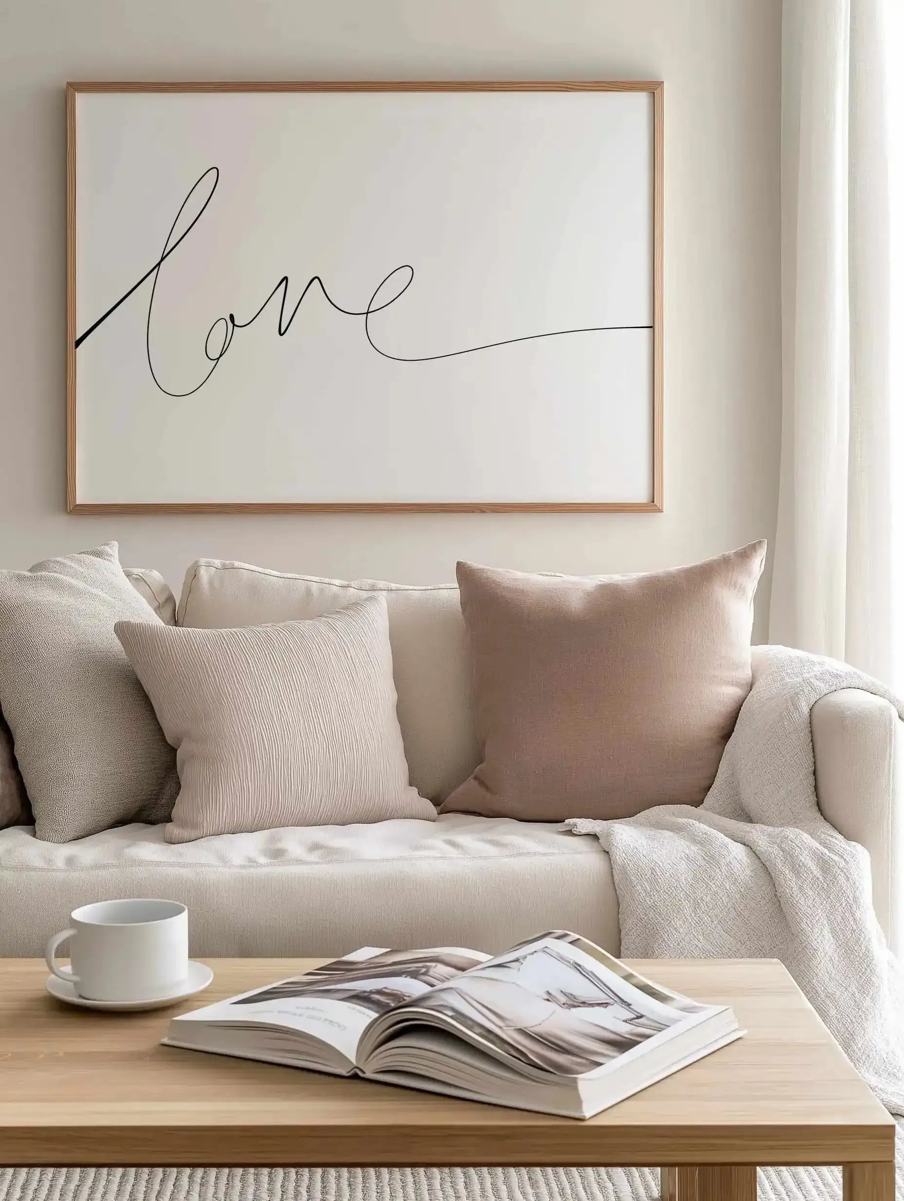 Love | Hand Scripted Art Print from Olive et Oriel where you can shop wallpaper and artworks online